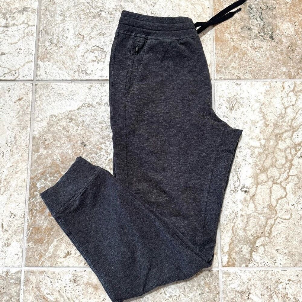 Men’s Lululemon (Medium) Dark Gray Charcoal Heather Jogger Cuffed Pants - LM5625